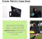 Salt Glove Bag Smell-Proof Durable Odor Containing Bag for Gloves - Medium - Water-Resistant and Easy to Clean Smell Proof Bag - Black