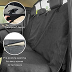 Car Towel Seat Cover, Waterproof Sweating Non-Slip Premium Soft Towel Carseat Protector, Universal Machine Washable Car Truck SUV Front Seat Cover for Gym Workout Beach Hiking (Gray, Rear)
