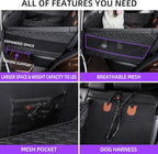 Large Dog Car Seat,PU Leather Back Seat Extender for Dogs,Waterproof Dog Seat Cover for Backseat, Pet Bed for Car Hammock