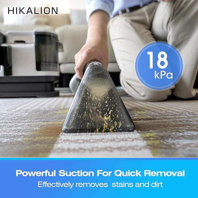 Carpet Cleaner Machine, 18Kpa Powerful Suction, Spot Cleaner & Pet Stain Remover, Self-cleaning, Large Dual Water Tank, Deep Cleaning for Carpet, Area Rugs, Upholstery, Cars, H6