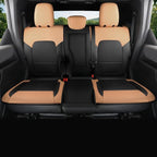 Red Rain Leather Black and Orange Seat Cover Customized Fit for Ford Bronco Seat Covers 4 Door 2021-2025 5 Seater (Bronco 4Door-Black+Orange)