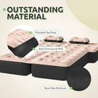 GOOBED Inflatable SUV Camping Mattress with Pump & Accessories, 10-Inch Thick Air Bed with Pillows, Storage Bag & Patch Kit, Fits 4Runner, Jeep, and Most Midsize to Large SUVs (Gray)