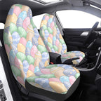Delerain Car Seat Covers Set 2Pcs, Cute Easter Eggs Universal Front Car Seats Vehicle Enterior Protector Suitable Fits Most Car Auto SUV Sedan Truck