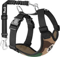 Lukovee Dog Seat Belt for Car, Adjustable Dog Car Harness for Large Medium Small Dogs, Soft Padded & Breathable Mesh Dog Seatbelt with Car Strap and Carabiner (Camouflage,L)