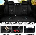 Car Seat Covers for Honda Accord 2000-2026, Premium Nappa Leather Car Seat Cover, Stylish Sport Seat Covers， Automobile Seat Cover Sets.(Standard 2 Seats/Black Blue)