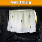 Car Side Window Sun Shade Privacy Curtain for Baby - Blackout UV Protection Car Window Shades with Suction Cup for Back Seat - Cute Auto Camping Windows Screen Shades (Five-Color Sunflower)