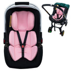Infant Car Seat Insert, Ultra-Thick Carseat Head Support for Infant, Breathable Baby Car Seat Head & Body Support Compatible with Stroller, Universal Baby Car Seat Cushion with Filled Sponge