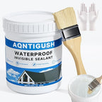 10.5OZ(300g) AQNTIGUSH Transparent Waterproof Sealant Coating Invisible Waterproof Agent, Waterproofing Adhesive for Roofs, Walls, Bathroom, Wood, Indoor & Outdoor Water Proof Clear Paint Sealer