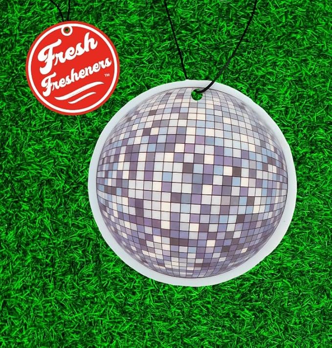 Fresh Fresheners Cute Funny Car Air Fresheners 4-pack (Disco Ball)