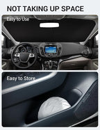 Proadsy 2026 Upgrade Windshield Sun Shade Custom Fit 2013-2019 Escape Foldable Front Sunshade Protector Sun Visor Blocks UV Rays Keep Car Cooler