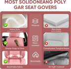 Auto Car Seat Covers Accessories Front Seat Leather Cushion Protector Breathable Waterproof Seat Cover for Cars Universal Fit (Pink, Front Pair)