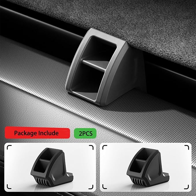 Air Freshener Adapter for 2025 2026 Tesla New Model Y Juniper Launch Series & 2024 2025 Tesla Model 3, Silicone Air Vent clips for Tesla Model Y/3 Car Accessories, without Air Freshener (Black, 2Pcs)
