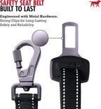 Tuff Pupper Dog Seat Belt | Adjustable Length Dog Seatbelt Restraint | Tangle-Free Locking Carabiner | Shock-Absorbing Bungee | Reflective Stitching for Visibility | Universal Fit for Cars & Trucks