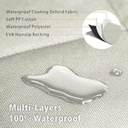F-color SUV Cargo Liner for Dogs, Water Resistant Pet Cargo Cover Dog Seat Cover Mat for SUVs Sedans Vans with Bumper Flap Protector, Non-Slip, Large Size Universal Fit, Beige
