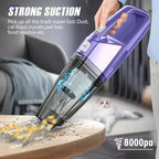 Handheld Vacuum Cordless – Car Vac Portable with 8KPA & Multi Accessories & Low Noise, Lightweight Hand Held Vacuum Cordless Rechargeable for Car/Home/Dust/Pet Hair, Mine Portable Vacuum