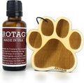 Arotags Dog Wooden Car Air Freshener - Long Lasting Beach Bum Scent Diffuses for 365+ Days - Includes Paw Print Hanging Mirror Diffuser and Fragrance Oil - 100% American Made