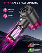 EYYA Handheld Cordless Car Vacuum Cleaner, 4-in-1 Portable Mini Car Vacuum Cleaner, 15000PA High Power & Air Duster with LED Light for Home Office
