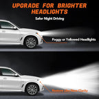 Headlight Restoration Kit Headlight Cleaner Head Light Cleaner Removing Yellowing Oxidized with Headlight Cleaner Coating Agent Sponge Towel (Scratches & Damages Cannot be Repaired)