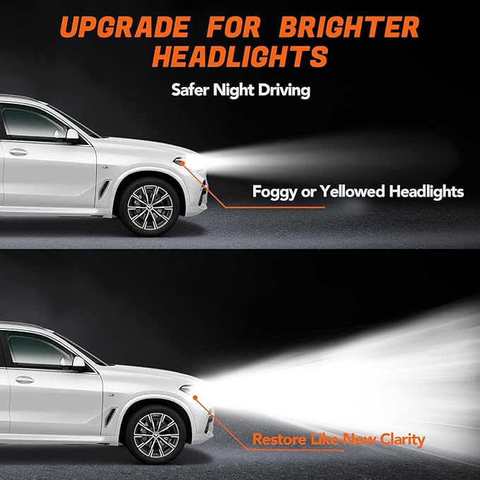 Headlight Restoration Kit Headlight Cleaner Head Light Cleaner Removing Yellowing Oxidized with Headlight Cleaner Coating Agent Sponge Towel (Scratches & Damages Cannot be Repaired)
