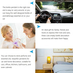 Car Diffuser Bottle Set 8ml– 30pcs Diamond Shaped Hanging Car Oil Diffusers, Refillable Glass Air Freshener Bottles for Essential Oils, Closet & Car Use