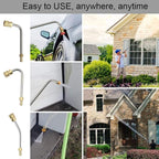 Selkie Pressure Washer Extension Wand Upgrade Power Washer Lance with Spray Nozzle Tips,30°,90°,120° Curved Rod, 1/4’’Quick Connect, Replacement for Anti-Leaked Ring 4000 PSI…