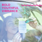 Austy Lou “Good Vibes Only” Air Freshener (4 Pack) – Grapefruit, Champagne & Ginger Scent – Hanging Paper Car Fresheners for Car, Closet & Small Spaces – Up to 6 Weeks of Fragrance
