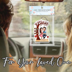 Personalized Valentine's Day Car Air Freshener with Pictures, I Love You, Drive Safe, Fun Couple Gift, Hanging 2Pack