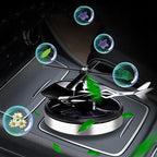 [ Military-Grade Fighter] Car Air Freshener, Alloy Solar Rotating Car Essential Oil Diffuser with Cologne Natural Plant Essential Oil, Car Aromatherapy Dashboard Decorations