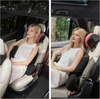 BEBAS Car Headrest Pillow, Memory Foam Neck Support Pillow for Cars - Ergonomically Designed for Long Drives, Travel & Commuting, Pain Relief with Removable & Washable Cover (Red)