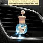 2 Pack Car Air Freshener Diffuser Bottle Refillable Empty Glass Perfume Bottle with Vent Clip, Drift Car Air Freshener Clip Essential Oil Diffuser for Car Oil Diffusers Interior Decor-A4