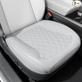 2 Pack Front Bottom Car Seat Cover, Luxury Leather Seat Covers Compatible with Tesla Model Y/3 2026 2025 2024-2020, Breathable and Waterproof Tesla Model Y/3 Accessories (White, 2Pcs)