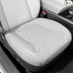 2 Pack Front Bottom Car Seat Cover, Luxury Leather Seat Covers Compatible with Tesla Model Y/3 2026 2025 2024-2020, Breathable and Waterproof Tesla Model Y/3 Accessories (White, 2Pcs)