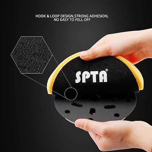 Yellow T80 High-Cut Foam Polishing Pad, 1Pc 6.5 Inch Buffing Polishing Pads for 150mm Backing Plate Compound Buffing Sponge for Car Buffer Polisher Compounding, Polishing and Waxing -FPTSS6Y