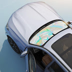 Sunshade Car Front Windshield Laser Titanium Silver Sun Shade Iridescent Cars Sunshade Foldable Sun Shield Cover Block UV Rays, Car Light Blocking Curtain Suitable for Most Cars Medium 55.9 x 29 in