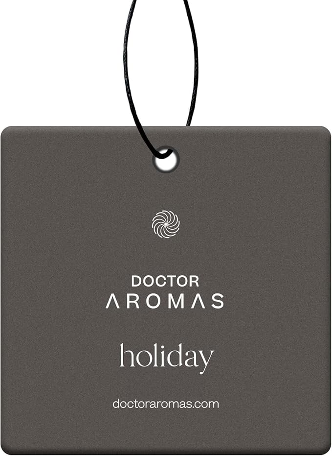 Doctor Aromas Car Perfume – Pine & Cinnamon Hanging Diffuser, Long-Lasting Freshness for Cars & Vehicles 4 Pack (Holiday)