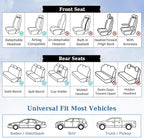 Coverado Car Seat Covers Front Seats, Luxury Nappa Leather Waterproof Seat Covers for Cars, Universal Front Seat Covers, Driver Seat Protector Automotive Interior Accessories Fit for Most Cars,(Gray)