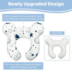 Baby Neck Pillows - Upgraded Toddler Travel Cushion for Toddler Head and Neck, Infant Neck Pillow for Car Plane Stroller Pushchair - Starry Sky