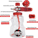 BEAR FORCE Pressure Washer Spray Gun Power Washer Short Gun with M22-ID14mm & Foam Cannon Foam Gun with 5 Nozzles Tips #035 & 3/8'' Quick Connector Swivel, Additional Orifice Nozzle 1.10mm Car Washing