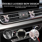 2PCS Car Air Vent Clips, Dual Butterfly Diamond Car Air Conditioner Outlet Vent Clip, Cute Car Diffuser Perfume Clip, Car Air Freshener Decor Accessories for Women Girl (Light Pink, Style 1)