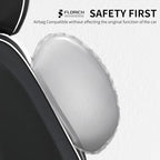 FLORICH Leather Cars Seat Covers Front Pair Seat Covers for Car Waterproof Automotive Seat Cover Vehicle Seat Interior Cushion Universal Fit for Most Car Truck SUV, Black&White