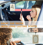 Green Christian Car Air Freshener 4Pcs, Jesus Bible Verses Car Accessories for Women, Matthew 11:28 Mirror Decor Hanging Air Freshener Christian Gifts for Cars Closet (Lavender)