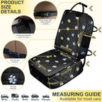 Riakrum Front Seat Dog Cover for Cars Trucks SUV Waterproof Scratchproof Nonslip Full Protection Pet Dog Car Seat Covers Cute Paw Print Front Passenger Chair Protector for Travel Bed Safety(Black)