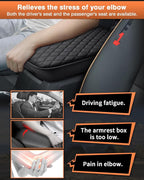 Shademax Center Console Cover for Chevy Colorado/GMC Canyon 2023-2025 2026 Accessories Armrest Cover for Colorado/Canyon Truck Arm Rest Cushion Pad PU Leather Middle Console Cover Seat Box Protector