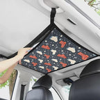 Generic Christmas Stockings Car Storage Mesh Organizer Ceiling Cargo Bag Double-Layer Adjustable Zipper Truck SUVs Travel Road Trip Essentials Interior Organizer Christmas Decor Gifts