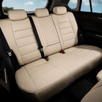 coverdream Rav4 Seat Covers Custom Fit for 2019-2025 Toyota Rav4 Hybrid(LE,XLE,XLE Premium,Limited) SUV,Fully Covered,Luxury Waterproof Leather Car Seat Protector(Full Set,Beige)