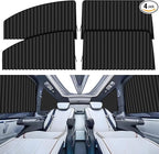 ZATOOTO Blackout Window Shades 4 Pack - Magnetic Sun Shade for Side Windows, Privacy Car Blind Curtains, Baby, Pet, Camping, Travel