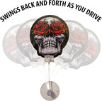 2PCS Car Air Fresheners | The Air Freshener That Swings Back And Forth | Skull & Roses Scents Include, New Car, Forest Fresh, Black Ice, Lavender (Skull And Roses)