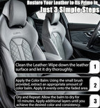 Leather Recoloring Balm, Leather & Vinyl Color Restorer Conditioner – Repairs Faded & Scratched Leather Color