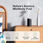 Airversa Waterless Essential Oil Diffuser Starter Kit with 4 x 10mL Fragrance Scent Oil, Battery Operated Mini Scent Air Machine Portable Diffuser for Home Car Office, AN6 Black Kit01