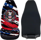 ELEQIN 250 Years America Anniversary Car Front Seat Cover, 2 Packs Car Seat Protector, Nonslip Cushion Cover for Cars, Trucks & SUVs Auto Interior Decor, 250th Independence Day Freedom